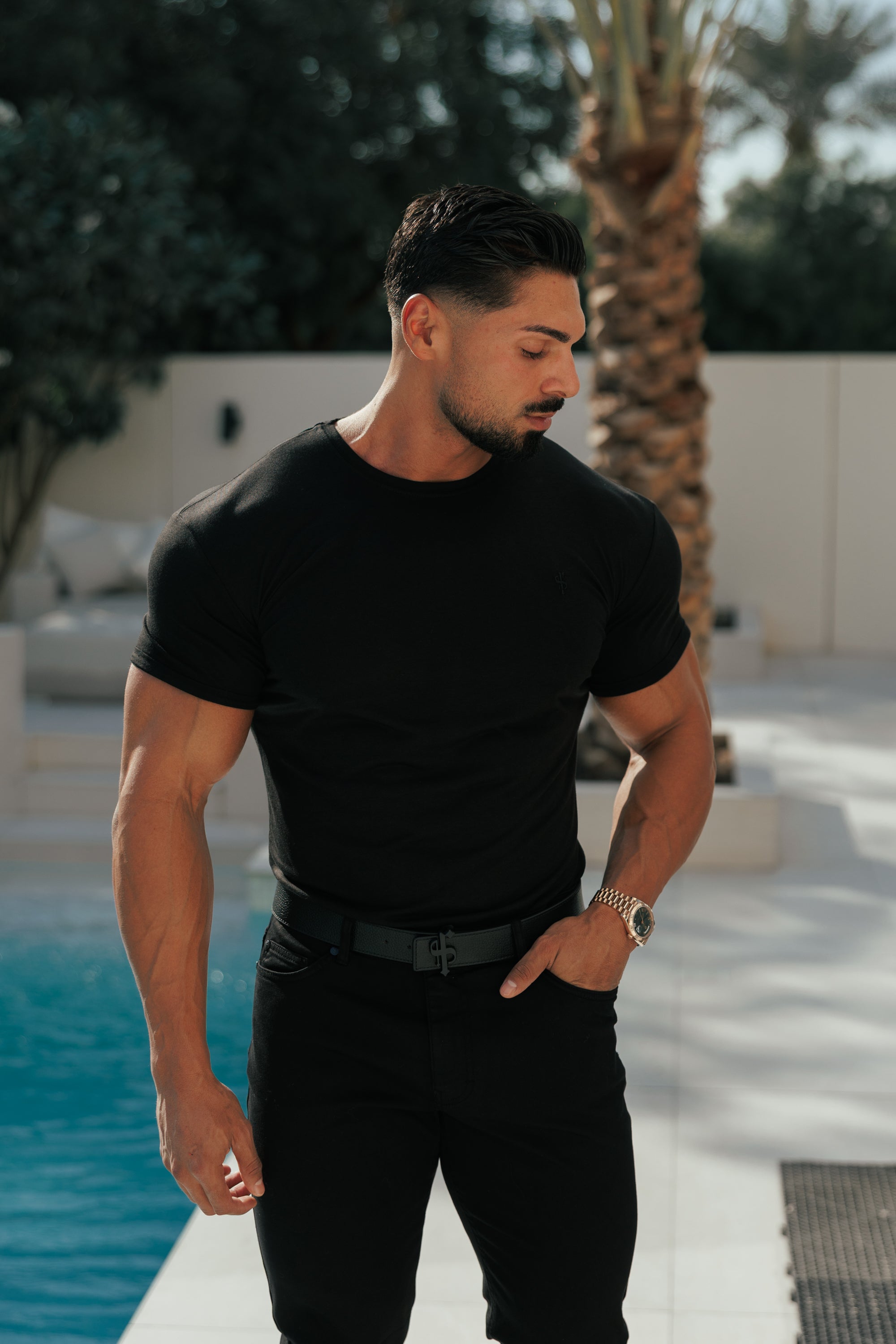 Father Sons Black Bamboo Crew T Shirt - FSH577