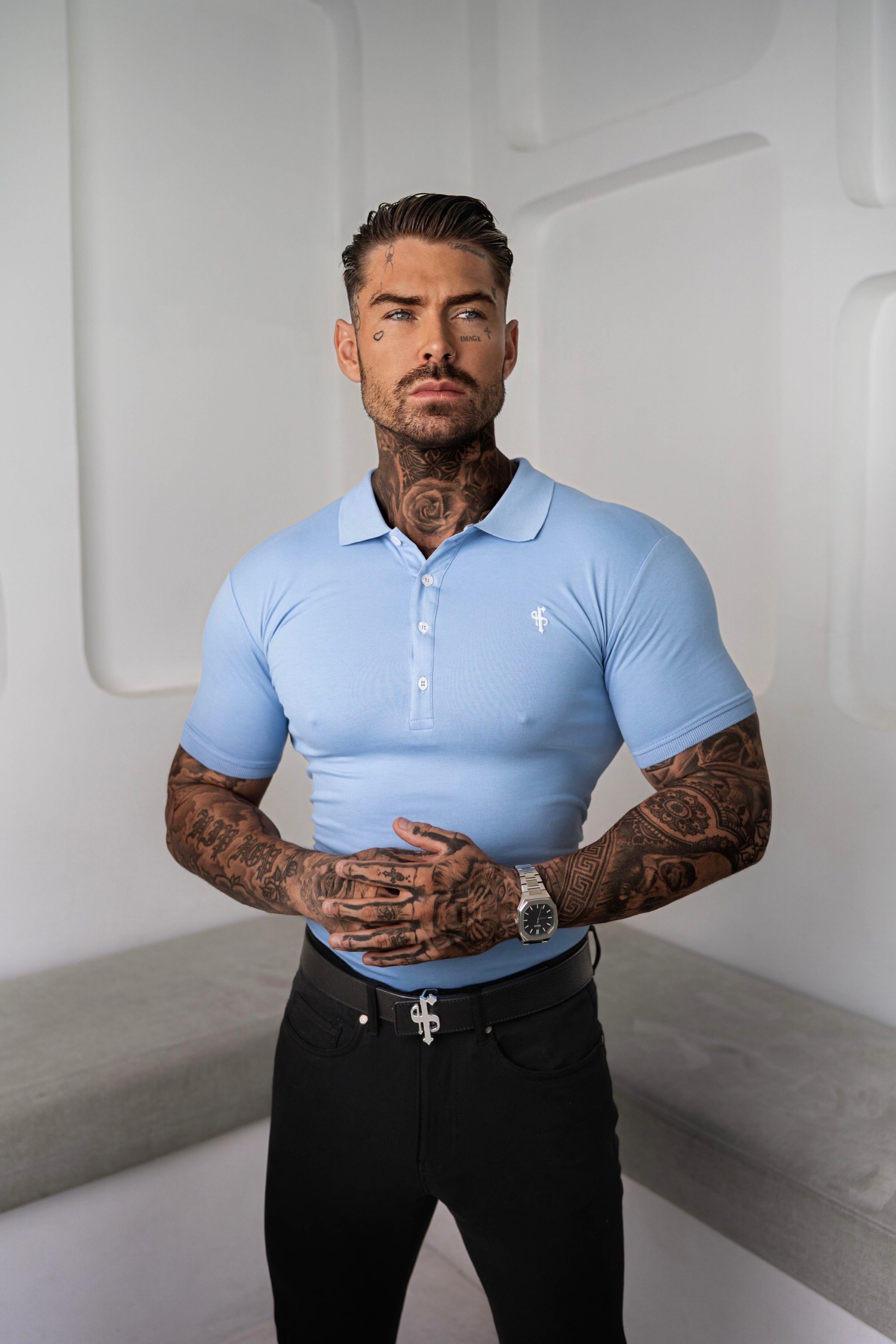 Father Sons Classic Baby Blue Polo Shirt - FSH049